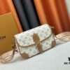 69308a2d6e68136f4d9a8ca5 Authentic Studio Shot: M46386 M46388 M45985 Full Leather Baguette Bag Series, New Diane Handbag