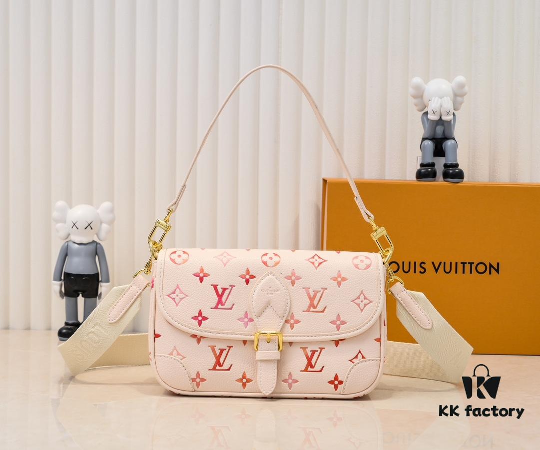 69308a416e68136f4d9a8cda New Arrival M45985 Full Leather Gradient Oil Print Filigree Bag Series Diane Handbag