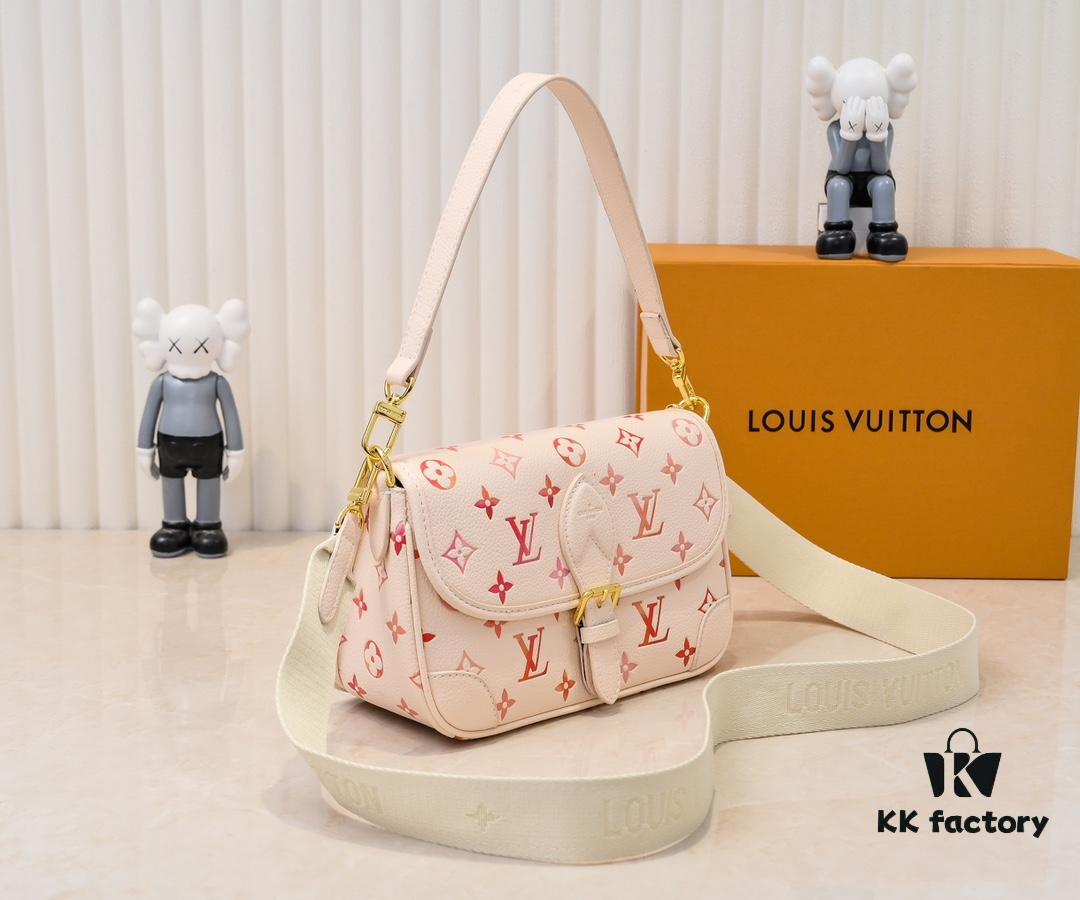 69308a426e68136f4d9a8cdb New Arrival M45985 Full Leather Gradient Oil Print Filigree Bag Series Diane Handbag
