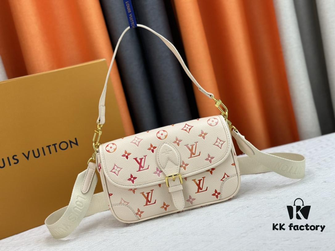 69308a486e68136f4d9a8cec M45985 New Full Leather Gradient Oil Print Filigree Bag Diane Handbag