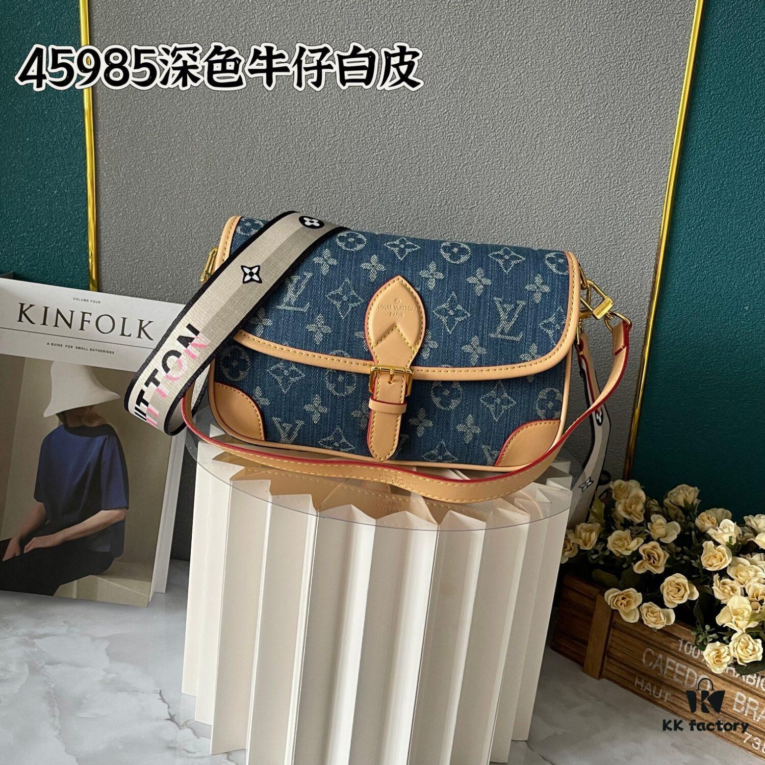 69308a4f6e68136f4d9a8cf8 Upgraded M46386 M45985 Denim Baguette Diane Handbag