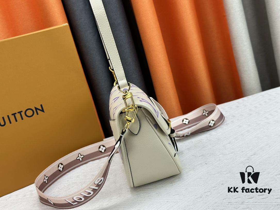 69308a5f6e68136f4d9a8d1a Authentic Studio Shot M46386 M46388 M45985 M45683 M45684 Full Leather Baguette Bag Series New Diane Handbag