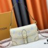69308a606e68136f4d9a8d21 Authentic Studio Shot M46386 M46388 M45985 M45683 M45684 Full Leather Baguette Bag Series New Diane Handbag