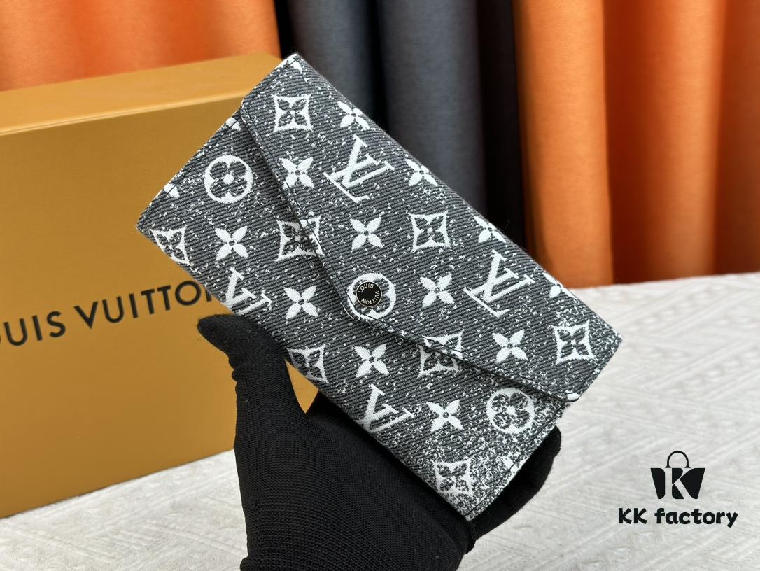69308a976e68136f4d9a8d96 Wallet Real Item Photo - 61184 Denim Black Exquisite Craftsmanship Sales Champion