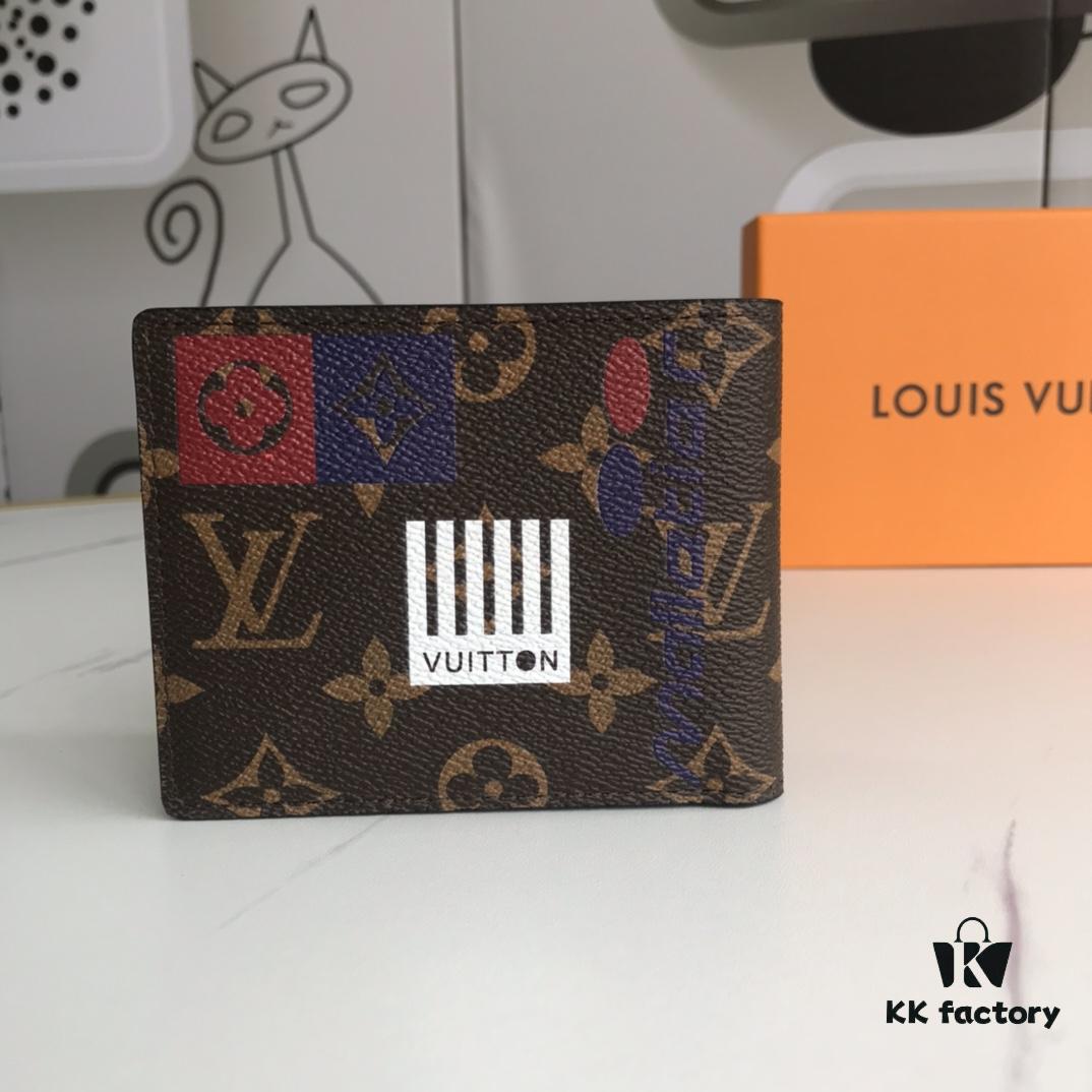 69308ab86e68136f4d9a8dea M67819 Black Flower! MULTIPLE Louis Vuitton HHI Series Compact Wallet