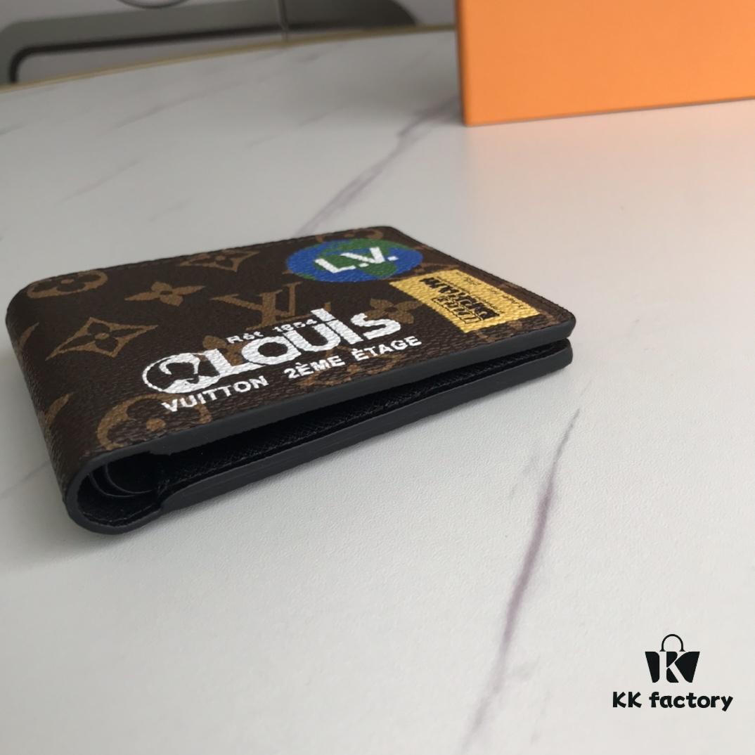 69308ab86e68136f4d9a8dec M67819 Black Flower! MULTIPLE Louis Vuitton HHI Series Compact Wallet