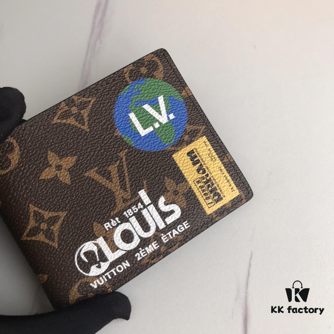 69308ab96e68136f4d9a8ded M67819 Black Flower! MULTIPLE Louis Vuitton HHI Series Compact Wallet