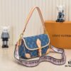 69308acc6e68136f4d9a8e16 M46386 M45985 Denim Baguette Diane Handbag