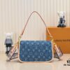 69308acd6e68136f4d9a8e17 M46386 M45985 Denim Baguette Diane Handbag