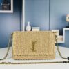 69308b086e68136f4d9a8e8a New Arrival in Apricot Color - Kate Raffia Woven Craft Chain Bag