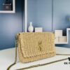 69308b0a6e68136f4d9a8e8d New Arrival in Apricot Color - Kate Raffia Woven Craft Chain Bag