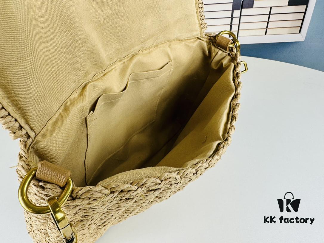 69308b0e6e68136f4d9a8e96 New Arrival in Apricot Color - Kate Raffia Woven Craft Chain Bag