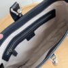 69308bb16e68136f4d9a8fb1 Gucci UN3AG 1294 Jackie 1961 Small Tote Bag - Black and Ivory GG Denim Jacquard with Leather Trim