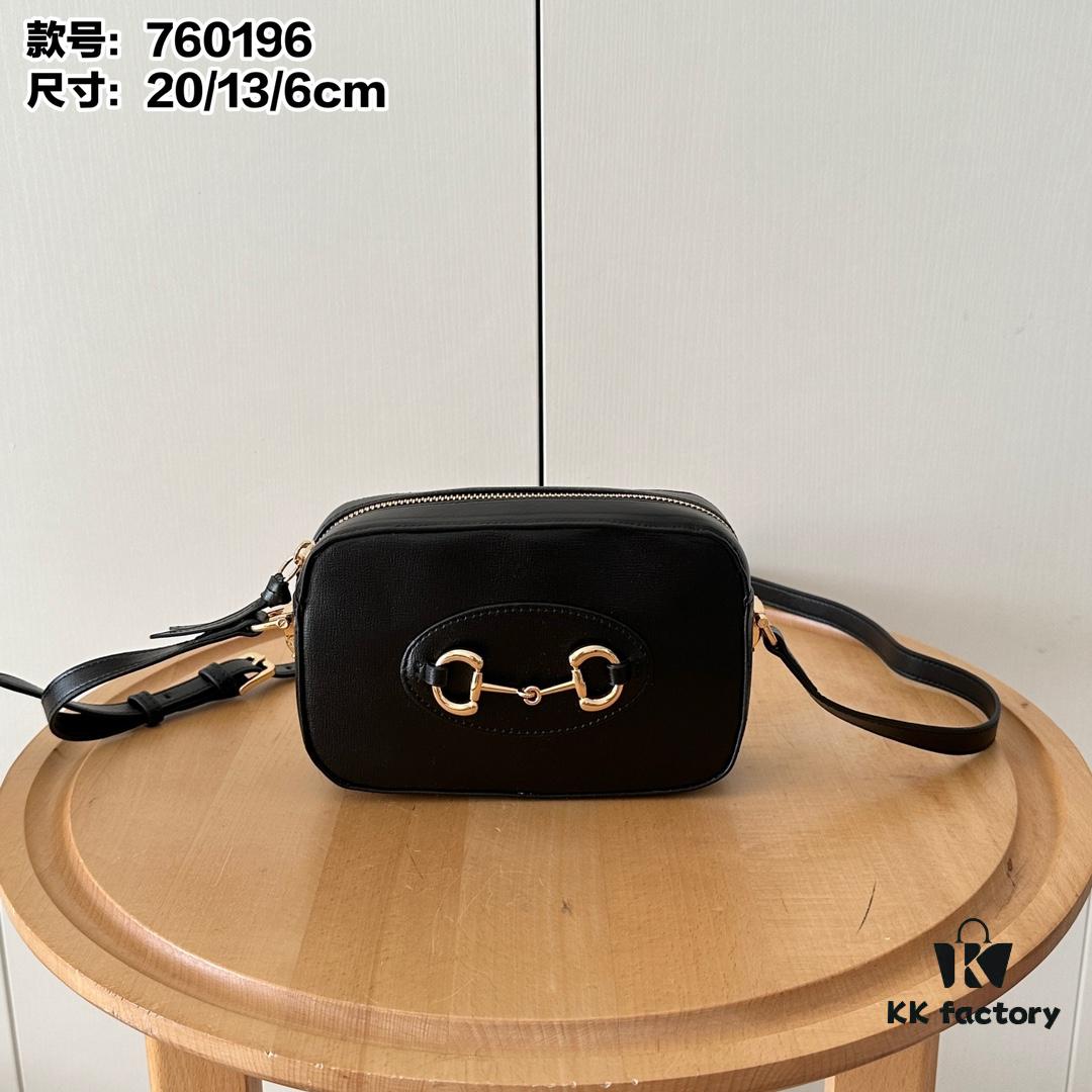 69308bbd6e68136f4d9a8fc9 Gucci Horsebit 1955 Camera Bag in Black Full Leather