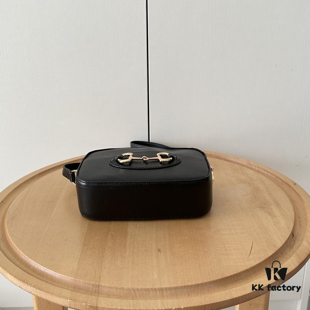 69308bbd6e68136f4d9a8fcb Gucci Horsebit 1955 Camera Bag in Black Full Leather