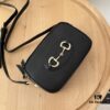 69308bbf6e68136f4d9a8fcd Gucci Horsebit 1955 Camera Bag in Black Full Leather