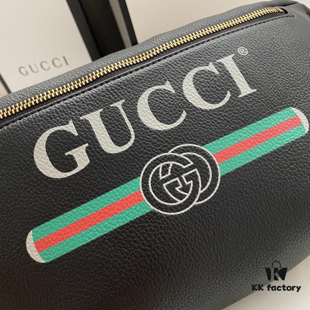 69308bfc6e68136f4d9a903b Gucci Cruise 18 x Coco Capitan Collaboration Belt Bag Model 493869 Size 28*18*8cm Soft Leather With Handwritten Graffiti Design