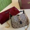 69308c0e6e68136f4d9a9056 Gucci New Arrival Runway Style Rhinestone Jackie Chain Crossbody Bag