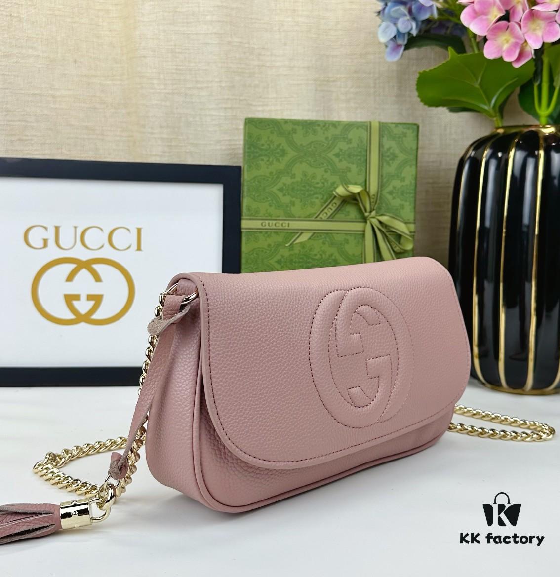69308c1c6e68136f4d9a9071 Gucci GG Marmont Bag in Full Leather Light Brown - Irresistibly Charming and Elegant Design