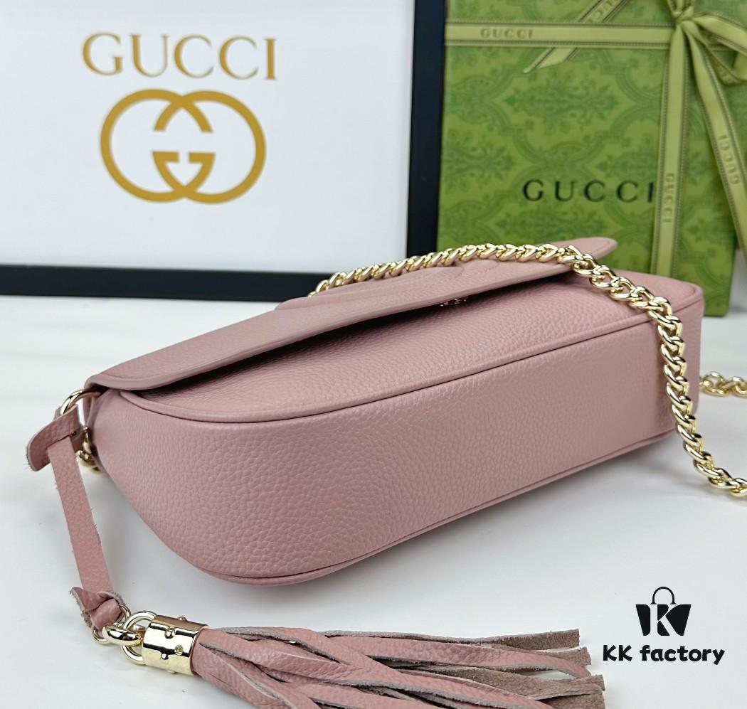 69308c1d6e68136f4d9a9074 Gucci GG Marmont Bag in Full Leather Light Brown - Irresistibly Charming and Elegant Design