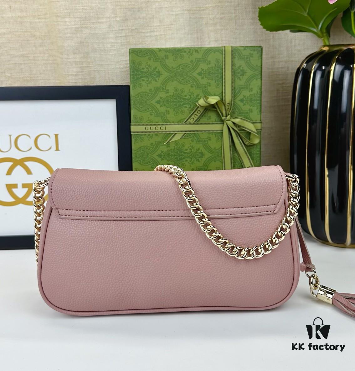 69308c1e6e68136f4d9a9075 Gucci GG Marmont Bag in Full Leather Light Brown - Irresistibly Charming and Elegant Design