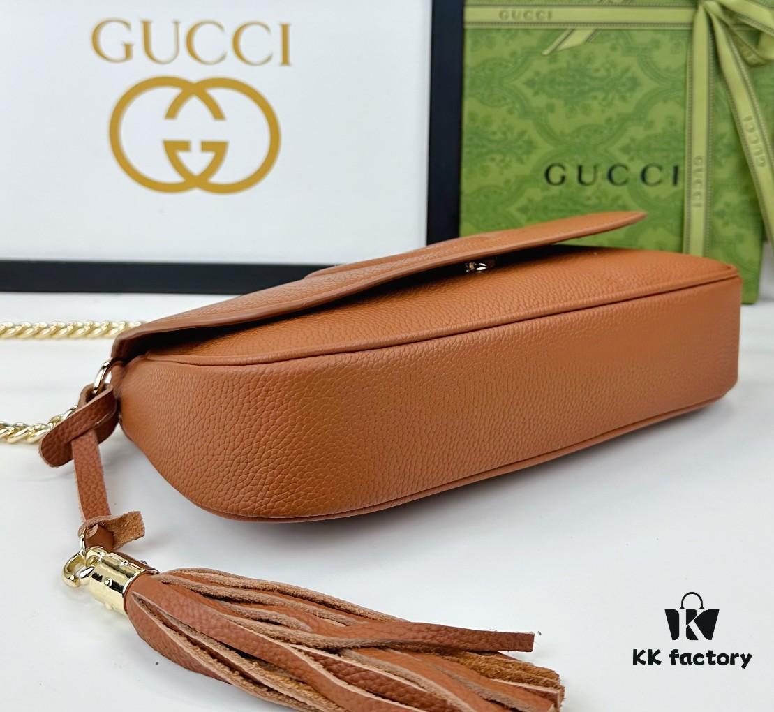 69308c216e68136f4d9a907b Gucci GG Marmont Bag in Full Leather Deep Brown - Irresistibly Charming and Must-Have