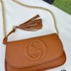 69308c236e68136f4d9a907f Gucci GG Marmont Bag in Full Leather Deep Brown - Irresistibly Charming and Must-Have