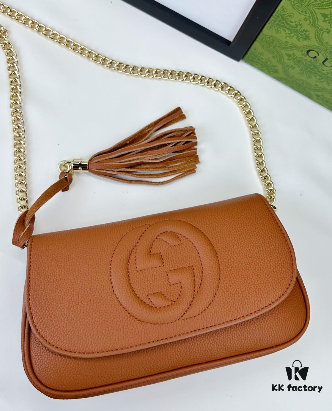 69308c236e68136f4d9a907f Gucci GG Marmont Bag in Full Leather Deep Brown - Irresistibly Charming and Must-Have