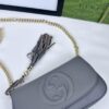 69308c2b6e68136f4d9a9092 Gucci GG Marmont Bag in Full Leather Dark Gray - Addictively Charming and Must-Have