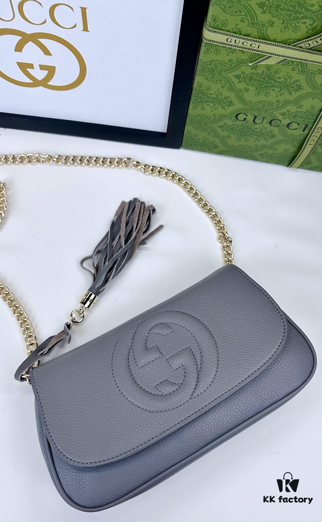 69308c2b6e68136f4d9a9092 Gucci GG Marmont Bag in Full Leather Dark Gray - Addictively Charming and Must-Have
