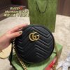 69308c396e68136f4d9a90b1 Gucci Marmont Matelassé Small Round Bag Size 18.18