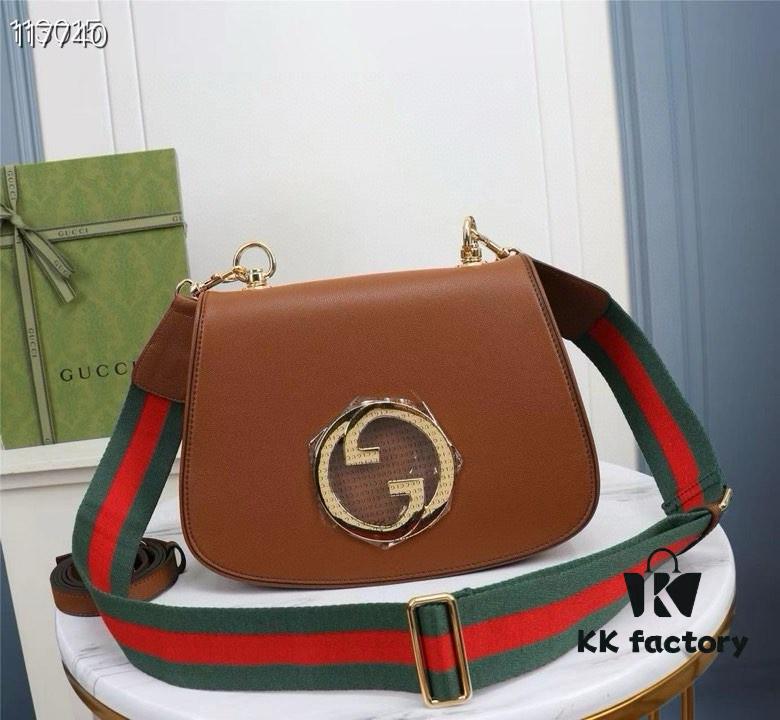 69308c3f6e68136f4d9a90c4 Gucci Blondie Series - Model 699210 Brown Leather