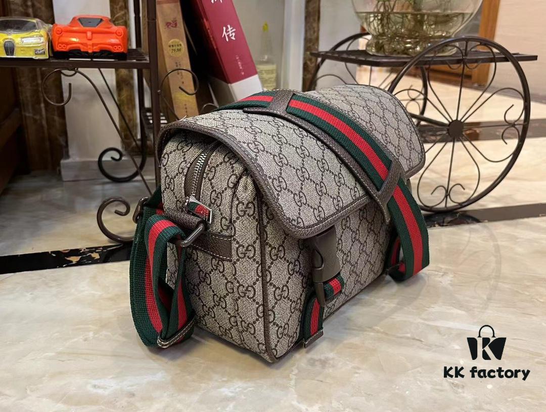 69308c516e68136f4d9a90ea GG Messenger Bag in Beige and Ebony GG Supreme Canvas