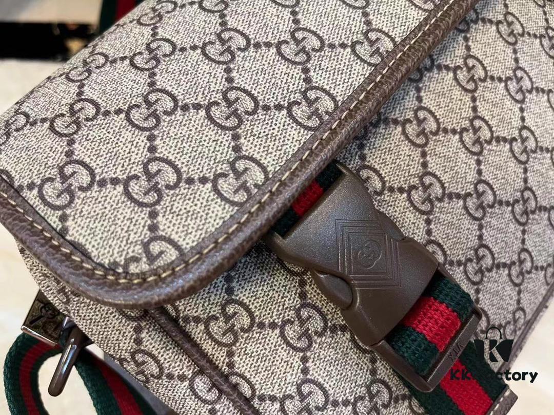 69308c526e68136f4d9a90ee GG Messenger Bag in Beige and Ebony GG Supreme Canvas