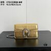 69308c7d6e68136f4d9a9140 Gucci Dionysus Mini 16.5 Leather Bag - Model 476432 Gold Trim, Size 16.5x10x4.5cm