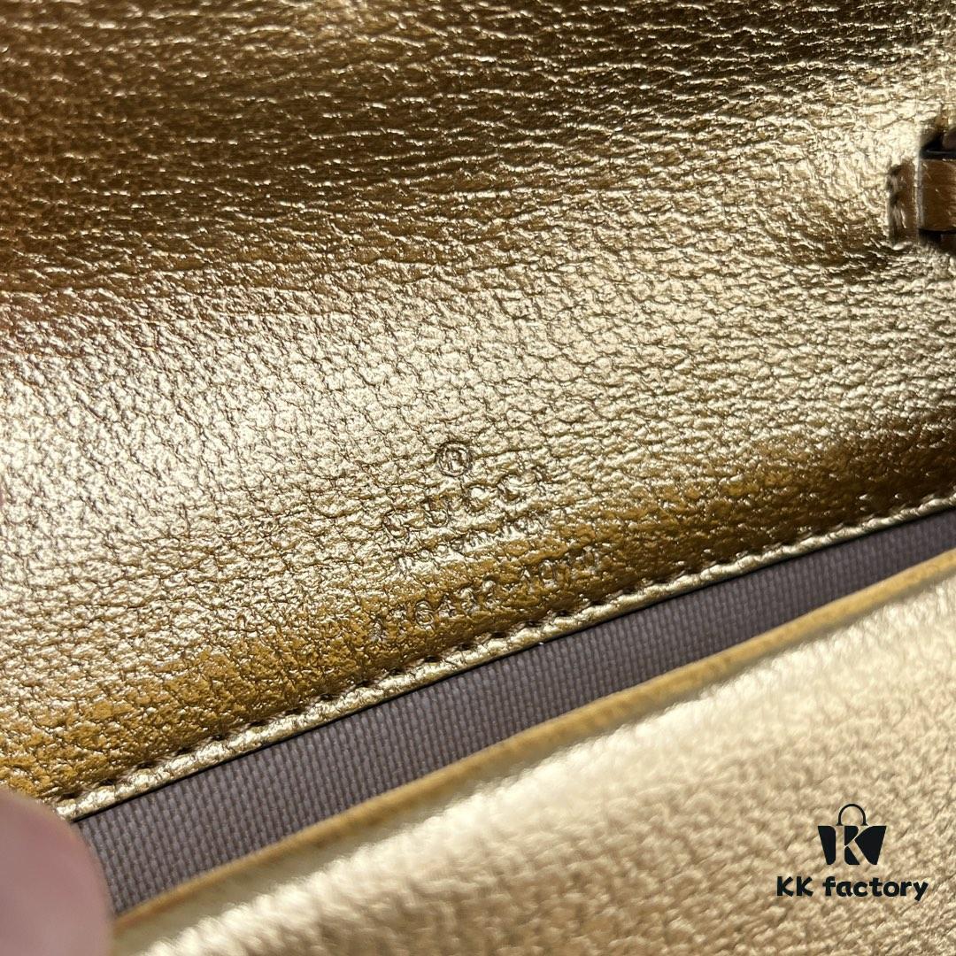 69308c806e68136f4d9a9145 Gucci Dionysus Mini 16.5 Leather Bag - Model 476432 Gold Trim, Size 16.5x10x4.5cm