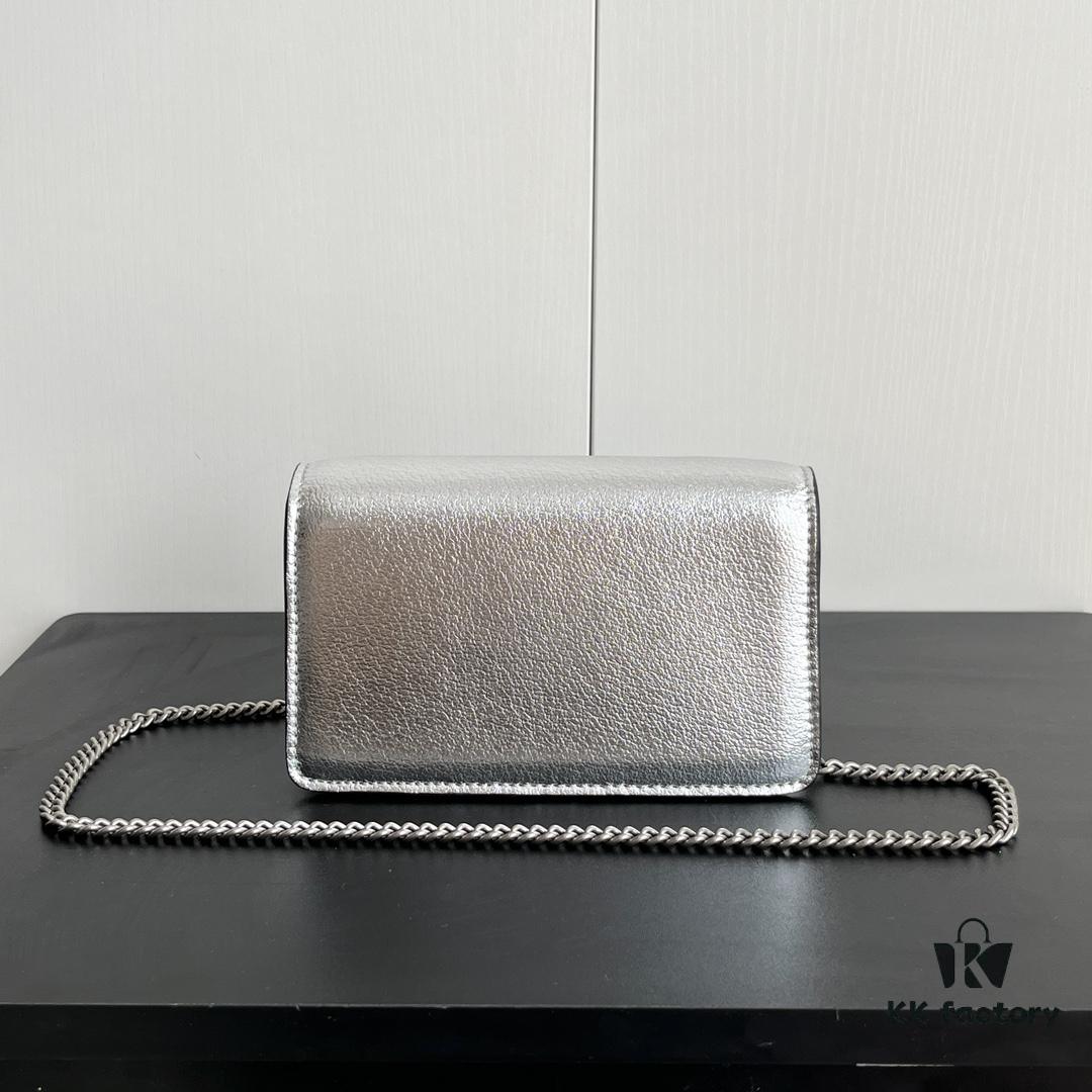 69308c836e68136f4d9a914b Gucci Dionysus Mini 16.5 Real Photo - Silver Leather