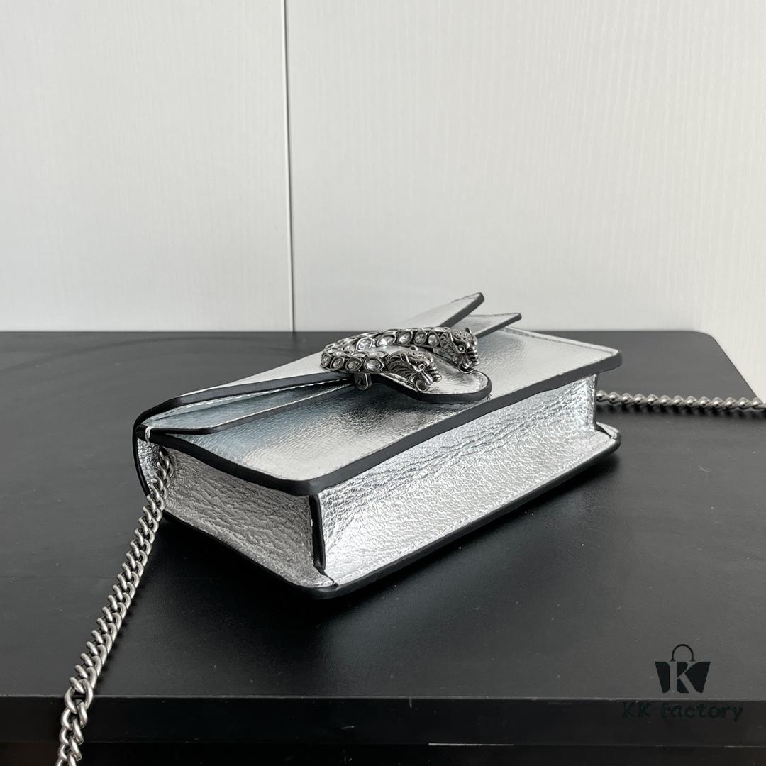 69308c836e68136f4d9a914c Gucci Dionysus Mini 16.5 Real Photo - Silver Leather