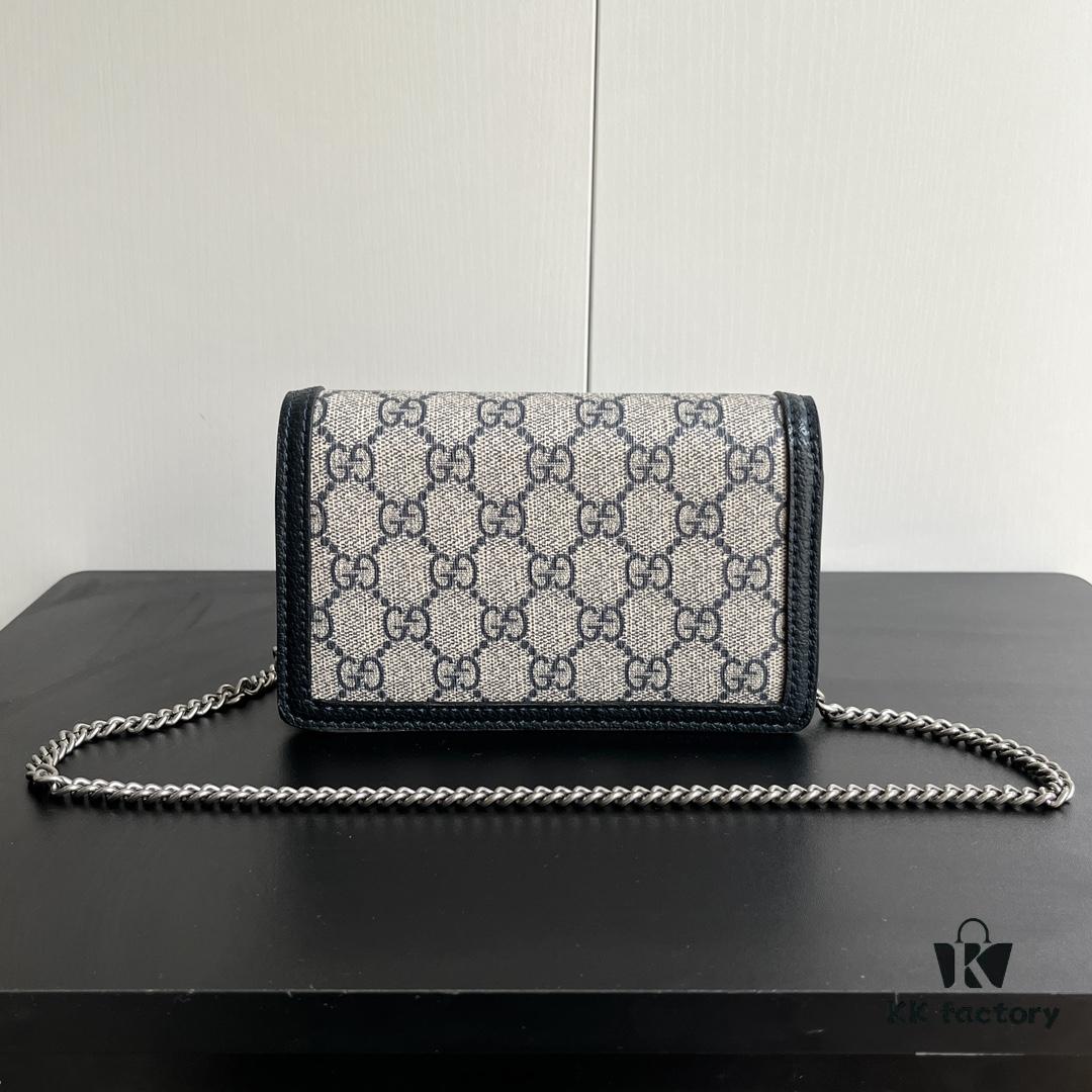 69308cae6e68136f4d9a91a4 Gucci Dionysus Mini 16.5 Blue Rubber Model 476432 Box Included