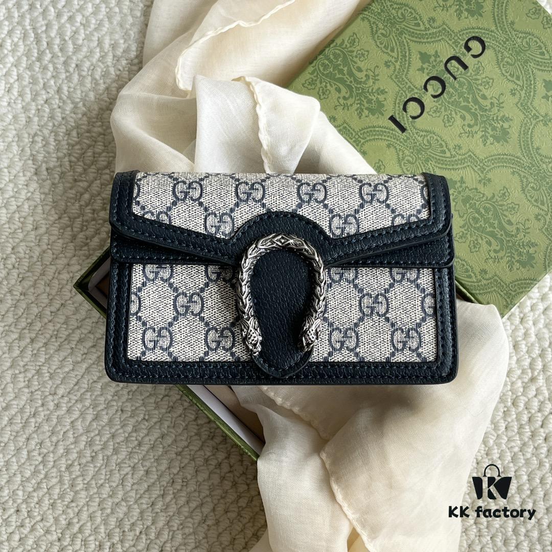 69308cb16e68136f4d9a91aa Gucci Dionysus Mini 16.5 Blue Rubber Model 476432 Box Included