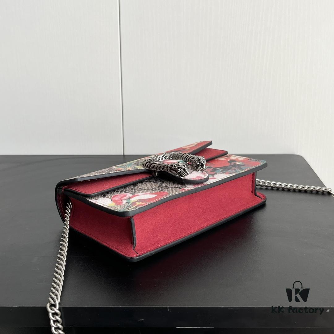 69308cb26e68136f4d9a91ac Gucci Dionysus Mini 16.5 - Classic Entry-Level Handbag in Crimson Red Floral Design