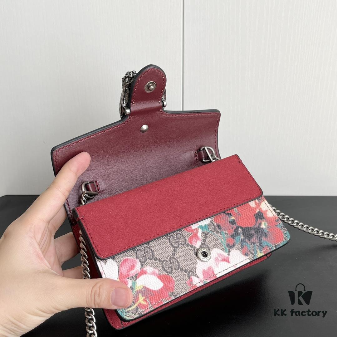 69308cb36e68136f4d9a91ad Gucci Dionysus Mini 16.5 - Classic Entry-Level Handbag in Crimson Red Floral Design