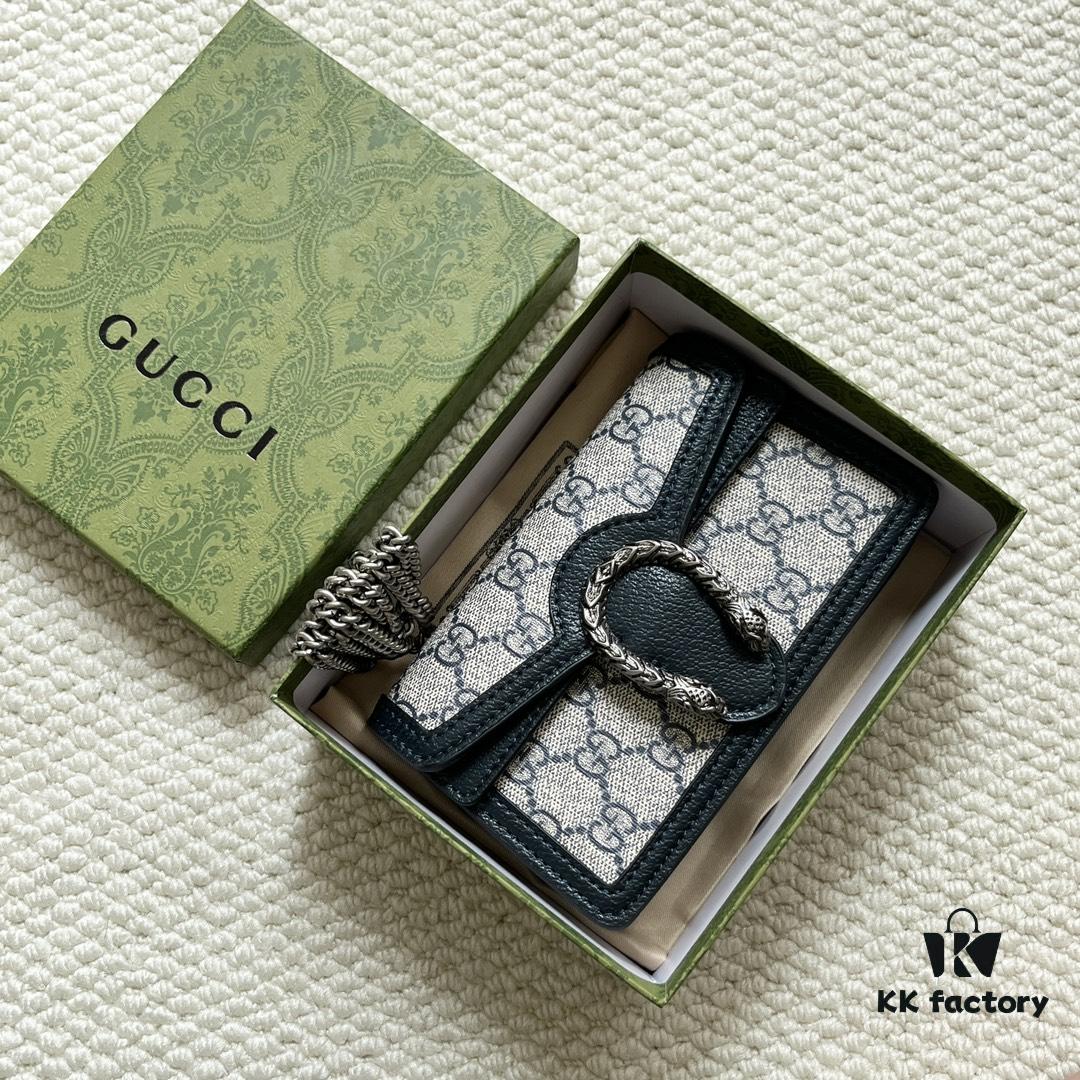 69308cc06e68136f4d9a91c4 Gucci Dionysus Mini 16.5 Blue Rubber Model 476432 Box Included