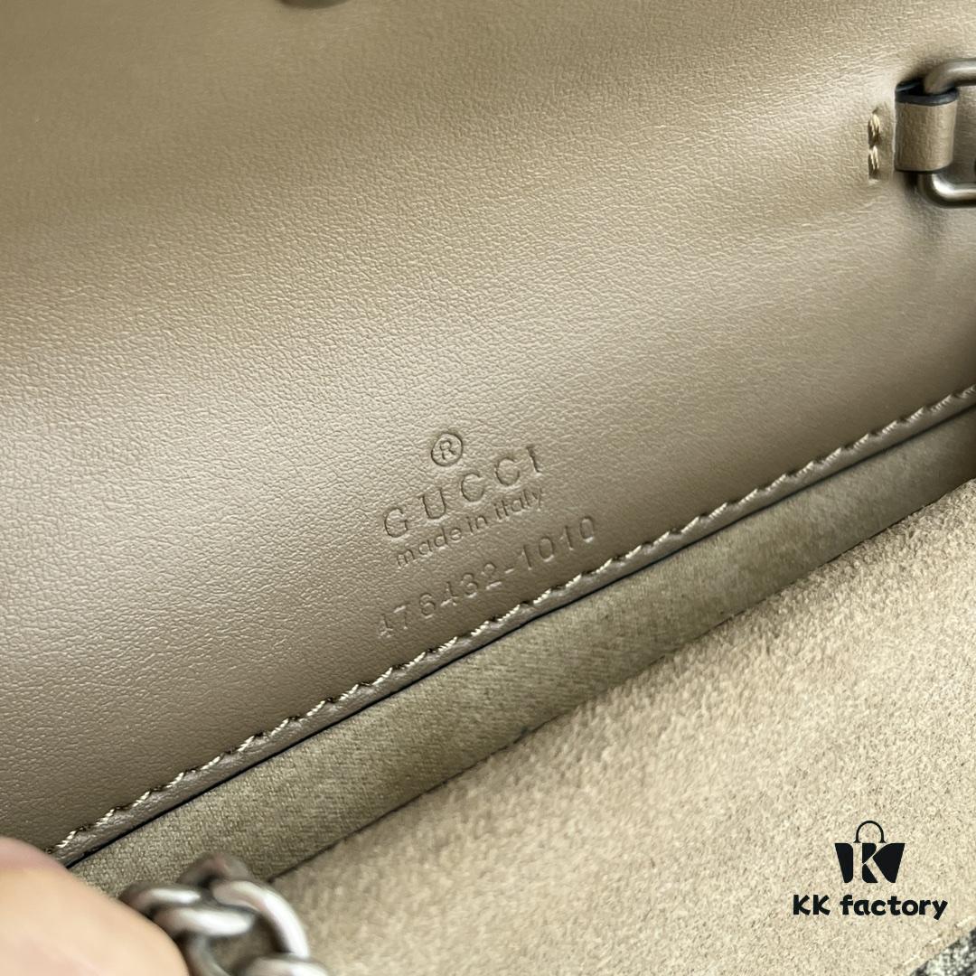 69308cc76e68136f4d9a91d4 Gucci Dionysus Mini 16.5 Real Photo with Box - Khaki Model 476432 16.5x10x4.5cm