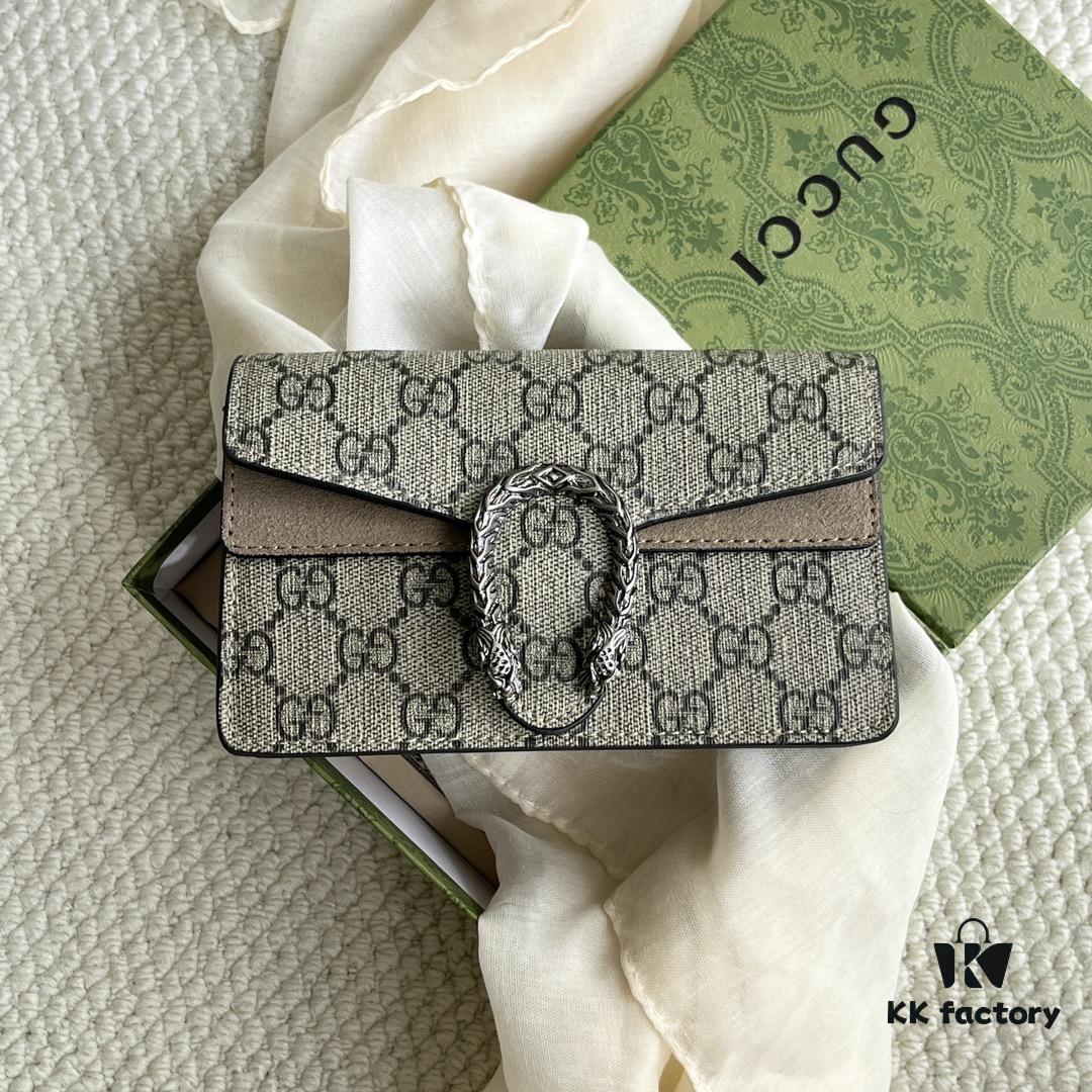 69308cc76e68136f4d9a91d5 Gucci Dionysus Mini 16.5 Real Photo with Box - Khaki Model 476432 16.5x10x4.5cm