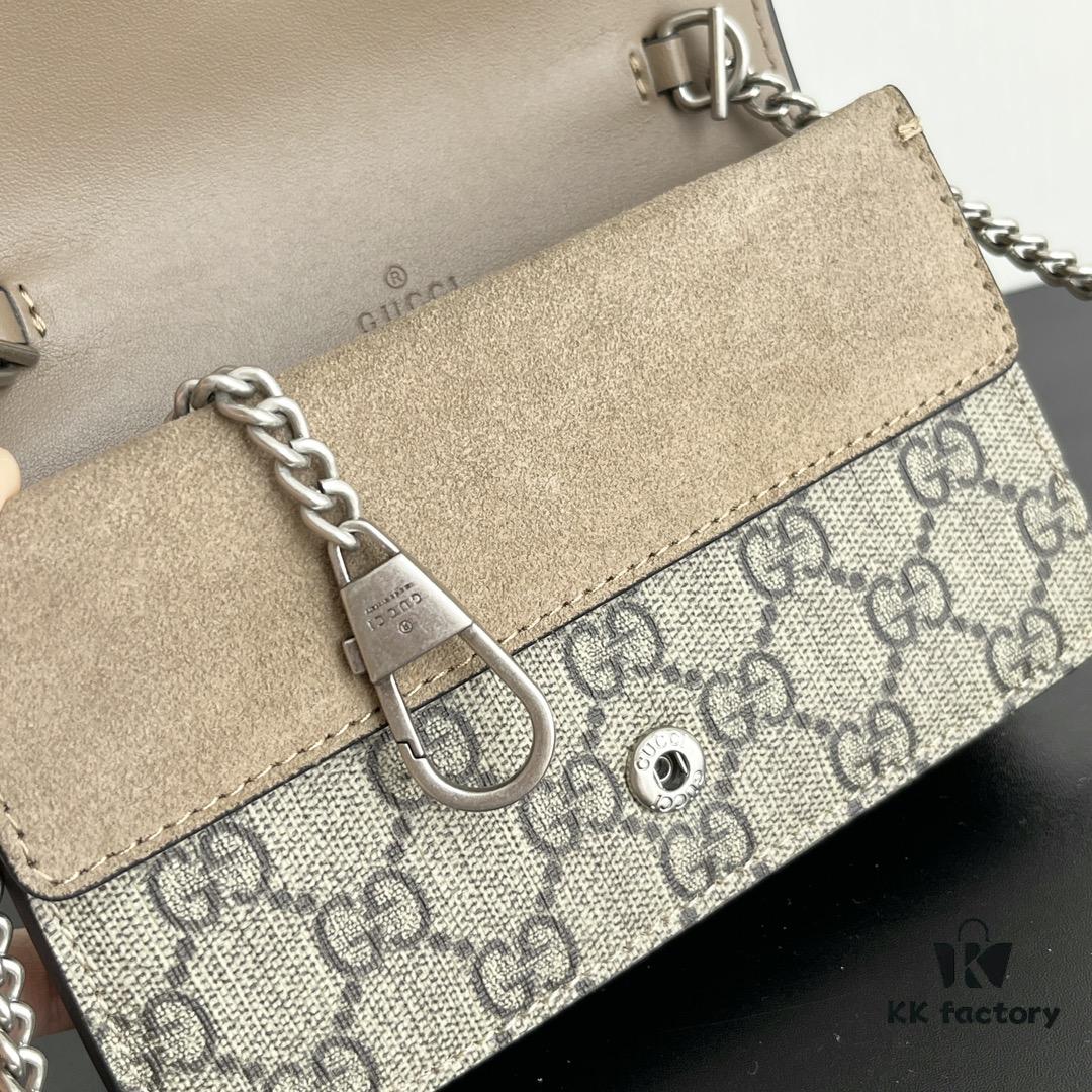 69308cca6e68136f4d9a91db Gucci Dionysus Mini 16.5 Real Photo with Box - Khaki Model 476432 16.5x10x4.5cm