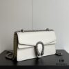 69308ccc6e68136f4d9a91e0 Gucci Dionysus Diamond Buckle Bag - Upgraded Version Model 499623 White Leather
