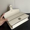 69308ccf6e68136f4d9a91e5 Gucci Dionysus Diamond Buckle Bag - Upgraded Version Model 499623 White Leather
