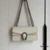 69308ccf6e68136f4d9a91e6 Gucci Dionysus Diamond Buckle Bag - Upgraded Version Model 499623 White Leather