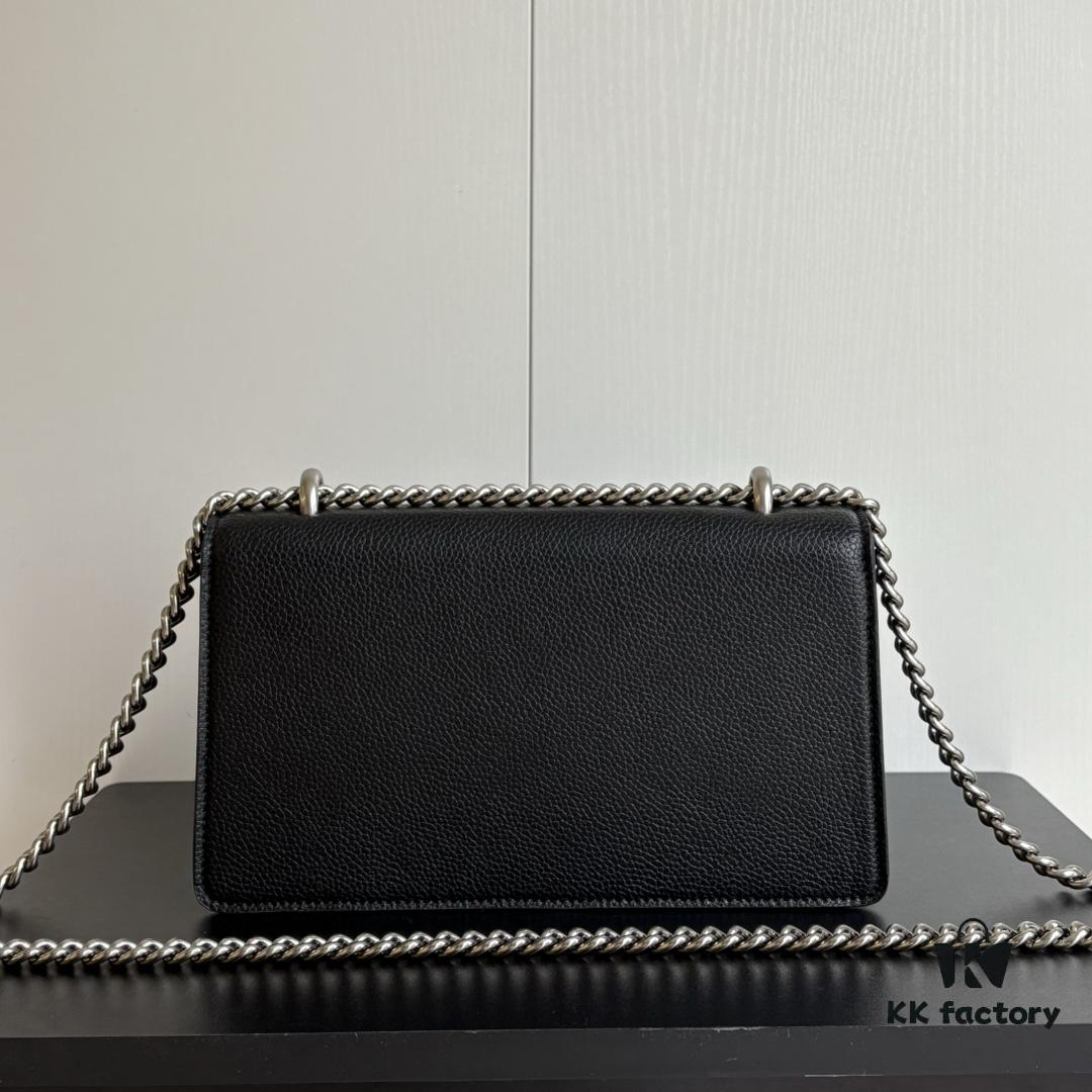 69308cd26e68136f4d9a91ec Gucci Dionysus Tiger Head Diamond Buckle Bag - Upgraded Version 499623 Black Leather